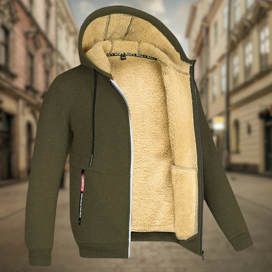 Glanzlicht | HERREN WINTERMANTEL MIT KAPUZE UND FLEECE