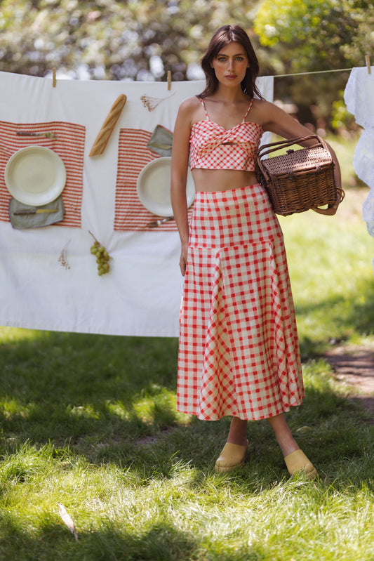 Freida - Red Checkered Vichy